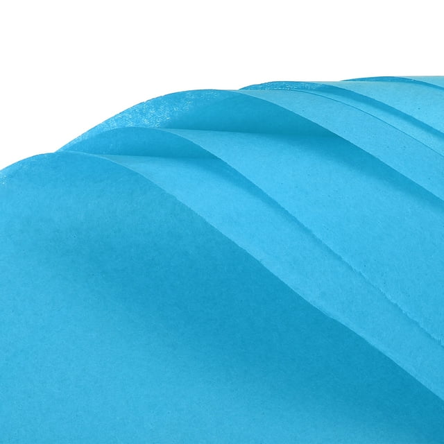Unique Bargains 50 Sheets Blue Tissue Paper 20x14 Inch Tissue Gift Wrapping Paper for Florist Bouquet Supplies