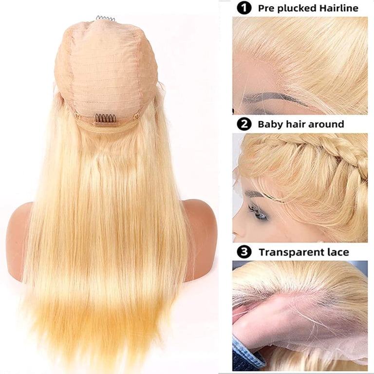 26 Inch Straight Lace Front Wig Human Hair Pre Plucked 13x4 Frontal Amazon.com : 26 Inch Body Wave Lace Front Wigs Human Hair  main image 3