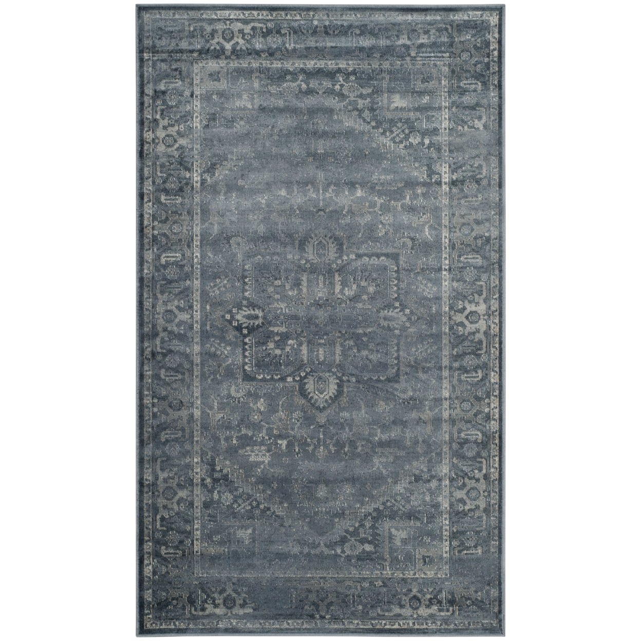 SAFAVIEH Vintage Adrian Traditional Area Rug, Blue, 5'3" x 7'6"