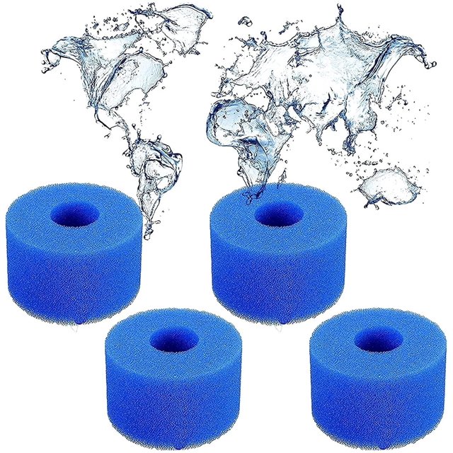 Jinswick Type VI Sponge Cartridge, Type VI Spa Filter and Hot Tub Filter for Spa Replacement Filters Filter Pump 4Pack