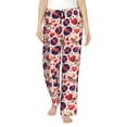 thumbnail image 2 of Lsque rock Skull record heart Print Women's Pajama Pants, Lounge Pant - Comfortable Home Wear,Elastic Waistband, Stylish Design-XX-Large, 2 of 9