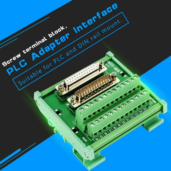 Placa de Conexión de PLC ANGGREK Módulo de Interfaz para riel DIN color Verde