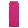 thumbnail image 6 of Women'S Winter Chunky Cable Knit Long Skirt 2 Piece Outfit Sweater Sets Rose Red XXXL, 6 of 10