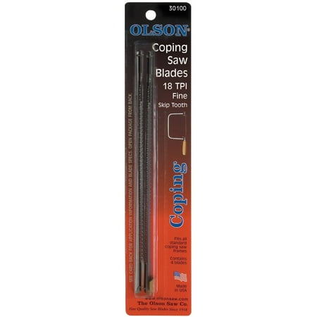 

1PK Olson 6-1/2 In. 16 TPI Skip Tooth Coping Saw Blade (4-Pack)
