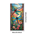 thumbnail image 3 of Stained Glass Dragonfly Banner Floral Design Decorative Nature Theme for Outdoor Decorations Garden Parties Nature Lovers, 3 of 8