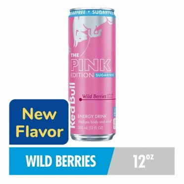 Red Bull Pink Edition Sugar Free Energy Drink Can 12 fl oz - Pack of 2