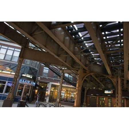 Xoco Wicker Park Menu The Tracks of the Blue Line Elevated Train in Wicker Park, Chicago Print Wall Art By Alan Klehr ()