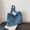 Light blue, variant on Premium Handbag Handheld Shoulder Crossbody Bag Denim Large Capacity Commute Tote Bag Crossbody bags for women in Navy Blue for Daily Outfits
