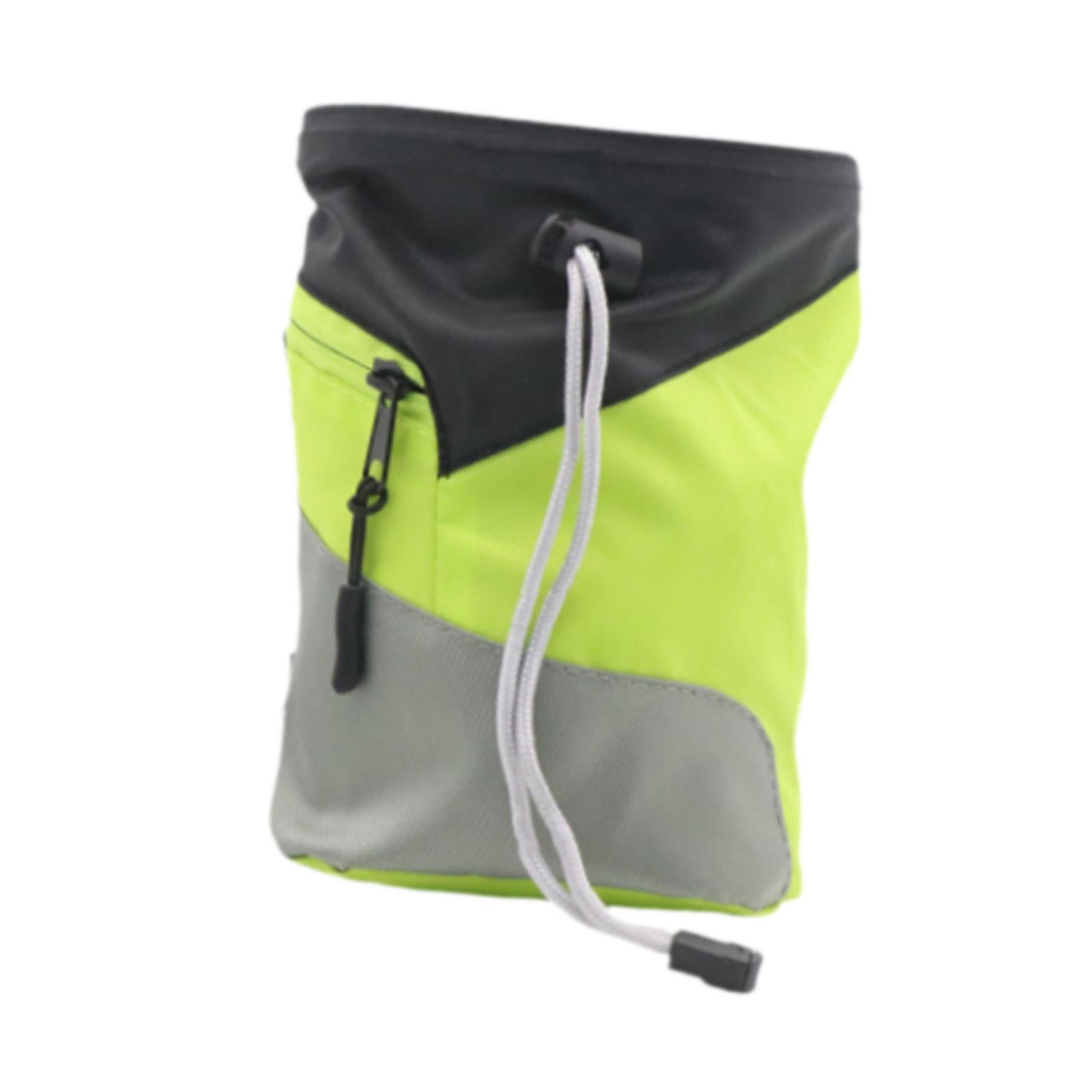 Baoblaze Chalk Bag for Rock Climbing Chalk Carrier Bag Lightweight Waist Belt with Zipper Grey Green