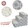 thumbnail image 5 of Majestic Pet Links Pet Stairs 3 Steps Gray Machine Washable Removable Cover 18" x 16" x 15", 5 of 5