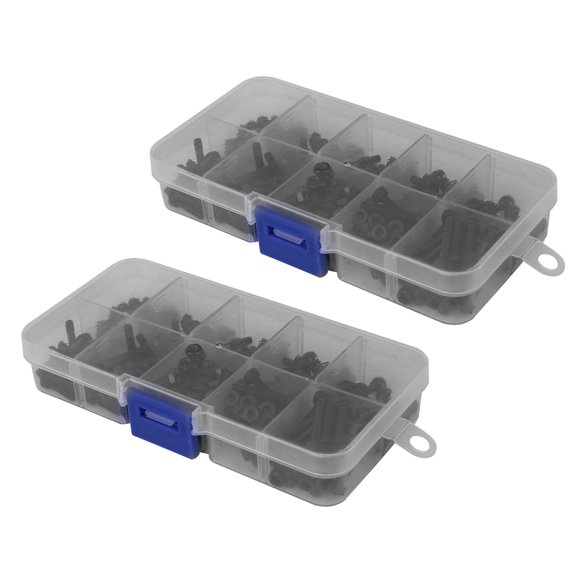 560Pcs Juego de Tornillos de Acero Tornillo Hexagonal M3 Maquina Metrica de Tuerca de Tornillo Herramienta de Reparacion