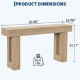 thumbnail image 3 of Yiwa Farmhouse Wood Console Table, 63" Long Narrow Rectangular Table for Living Room, Hallway, or Behind Sofa, 3 of 7