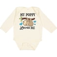thumbnail image 3 of Inktastic My Poppy Loves Me with Sloth and Hearts Boys or Girls Long Sleeve Baby Bodysuit, 3 of 5