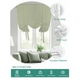 thumbnail image 2 of Sage Green Tie Up Curtains for Windows 45 Inch Length Balloon Curtains Kitchen Adjustable Balloon Window Shade Farmhouse Sage Green Decor Tie Up Valance Bathroom Curtain Window 52"x45", 2 of 6