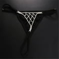 thumbnail image 6 of YIGSECU Rhinstones G String Thongs for Women Crystal Underwear Low Rise T-back Panties, 6 of 11