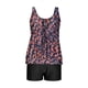 thumbnail image 3 of Conjunto de Bikini de Cintura Alta para Mujeres Traje de Baño Deportivo de Dos Piezas con Pantalones Cortos, Correas Ajustables, Acolchado Extraíble, Spandex de Nylon Suave para Nadar, Playa, Piscina, 3 of 5
