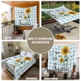 thumbnail image 6 of Sunflower Large Tapestry for Bedroom Wall Hanging Tapestry, Blue Plaid Farmhouse You Are My Sunshine Ceiling Backdrop Tapestries Poster Blanket Wall Decor for Teens Room Living Room Dorm 86" x 104", 6 of 8