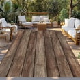 thumbnail image 2 of Old Wooden Board Outdoor Rug 4x6 Ft - Reversible Patio Rug Outdoor Camping Rugs, Rustic Farmhouse Brown Wooden Plank Washable Indoor Outdoor Area Rugs, Non-Slip Outdoor Carpet Runner for Deck/Porch, 2 of 8
