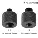 thumbnail image 2 of Cuatro adaptadores de tornillo para cámara: 1/4" macho a 3/8" hembra y 3/8" macho a 1/4" hembra, conjuntos de adaptadores para monitores de cámara, trípodes y soportes, 2 of 5