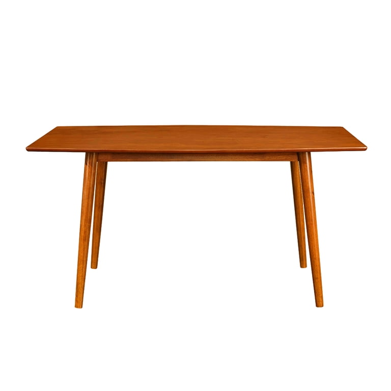 Walker Edison Banks Mid Century Tapered Leg Wood Dining Table
