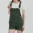 thumbnail image 5 of TRUBKH Corduroy Overalls for Women Overall Shorts for Women Bib Overalls Women Womens Jumpers and Rompers Overalls for Women Overalls for Women Loose Fit Short Overalls Women Green L, 5 of 9