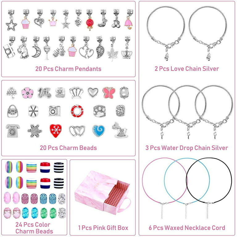 67PCS Bracelet Making Kit for Girls Charm Bracelets Kit Beads