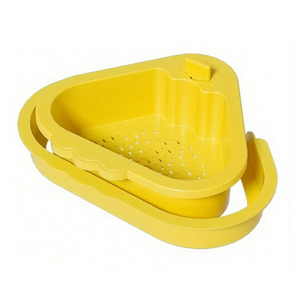 Aparatos de cocina, accesorios de cocina, cesta triangular para fregadero, cesta de drenaje de doble capa para pasta de cocina, lavado de verduras, filtro de alimentos para frutas y verduras.