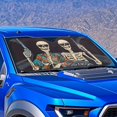 thumbnail image 2 of Yuyamidu Skull Front Windshield Sun Shade for Big Sedan SUV Van Fashion Automobile Window Shades Portable Car Shade Front Windshield Cover Glare Max UV Rays, 2 of 7