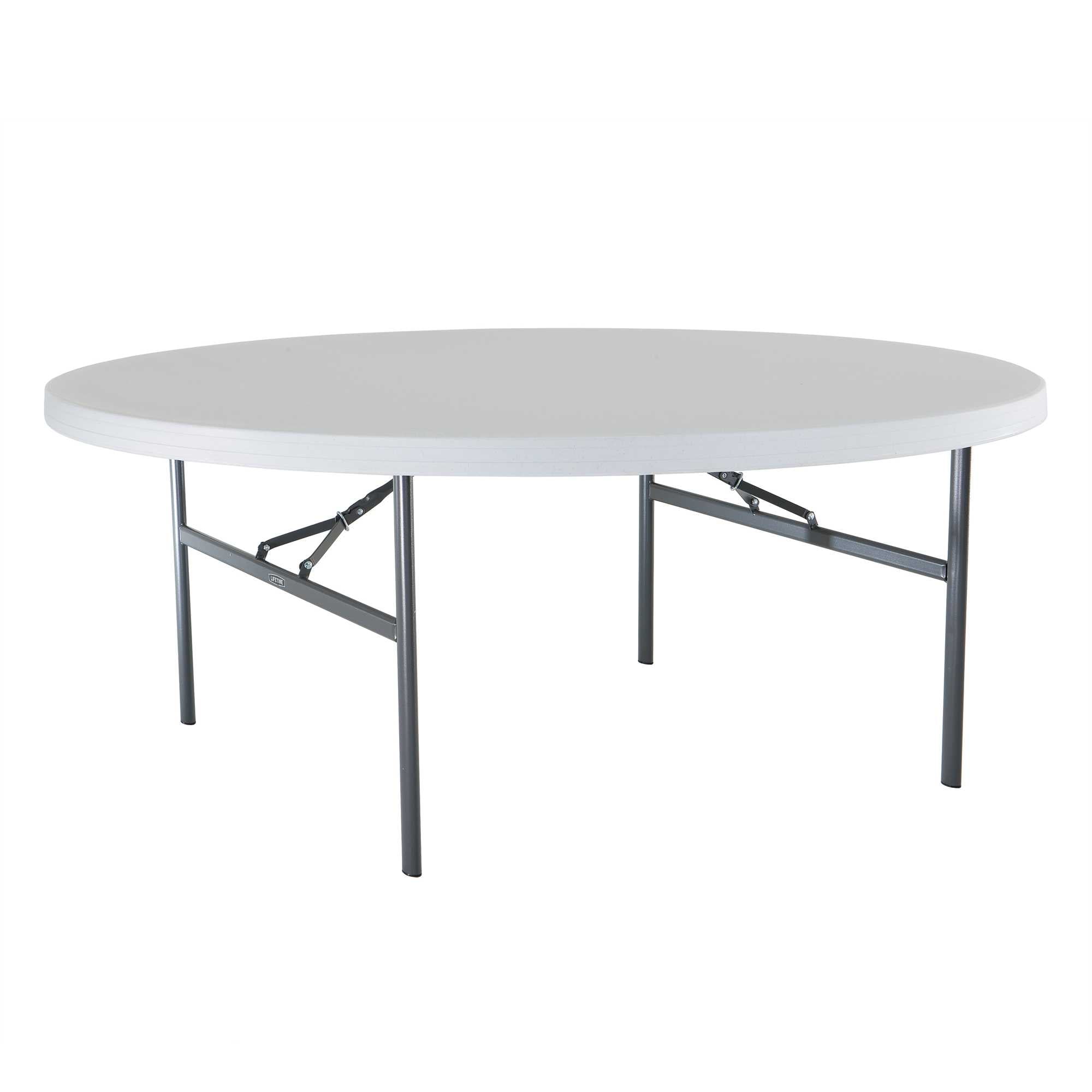 (20 pack) Lifetime 72" Commercial Grade Round Folding Table, White (22673)