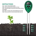 thumbnail image 4 of 3 in 1 Soil Tester, Soil pH Tester, Soil Moisture Meter, Soil Light Intensity Tester, 3 in 1 Soil Tester for Garden and Agriculture (No Battery Needed), 4 of 4