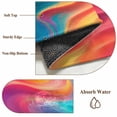 thumbnail image 6 of 6'x9' Area Rugs, Orange Pink Blue Moire Indoor Outdoor Area Rug for Living Room Bedroom, Minimalist Abstract Waves Washable Bathroom Rugs Kitchen Floor Carpet Mats Home Decor Aesthetic, 6 of 8