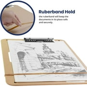Field Sketch Board, Masonite with Cutout Handle, Clip, and Strap Holes, 13 Inch X 19 Inch