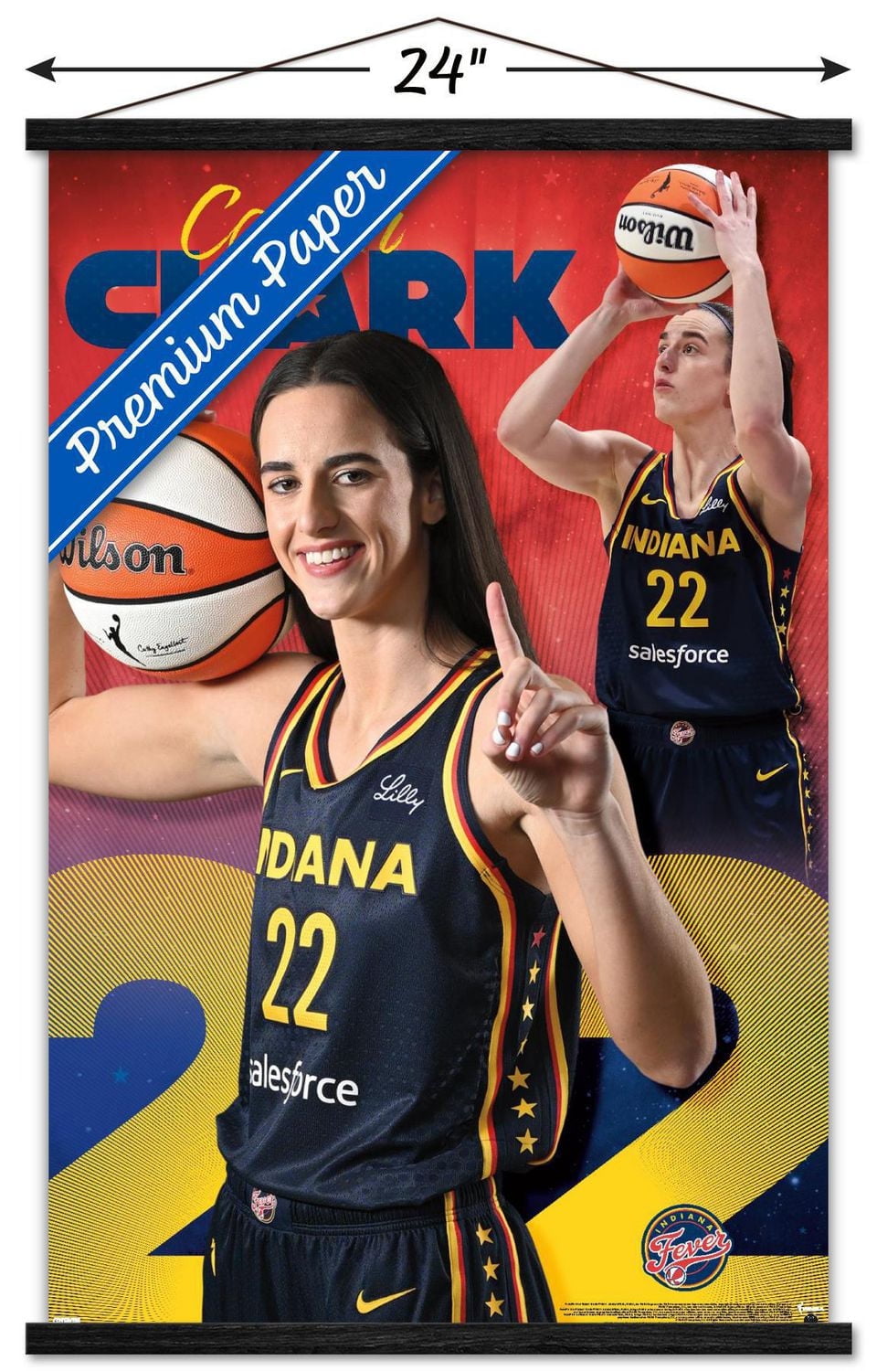WNBA Indiana Fever - Caitlin Clark 24 Wall Poster