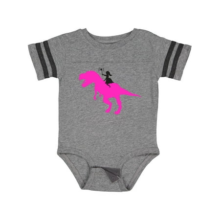 

Inktastic Princess Riding Her T-Rex Gift Baby Girl Bodysuit