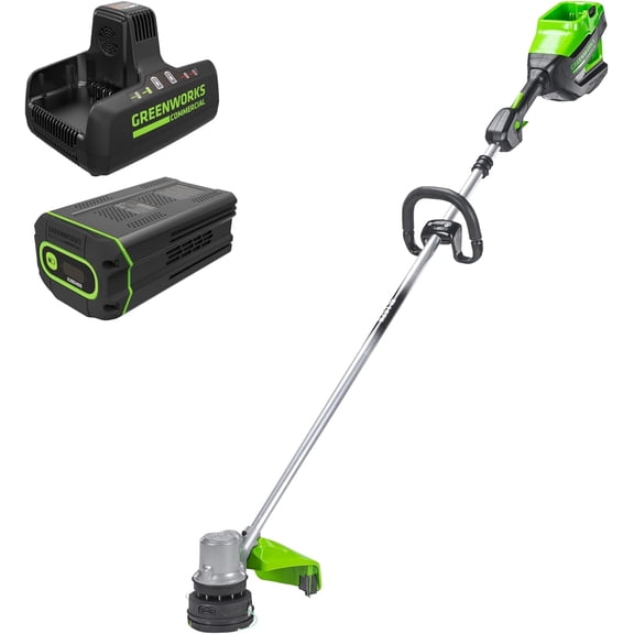 Greenworks 82V 16" (1.5kW Brushless) Prosumer Cordless String Trimmer, 2.5Ah Battery and Dual Port Charger