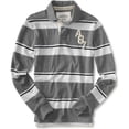 thumbnail image 1 of Aeropostale A87 Stripe Casual Rugby Polo para Hombre, Gris, XS, 1 of 1
