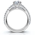 thumbnail image 3 of Pompeii 2 ct Round Cut Diamond Engagement Wedding Ring Set 14k White Gold Lab Grown, 3 of 3