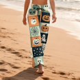 thumbnail image 4 of Halloween Pajama Pants for Women Cute Pumpkin Pajama Plus Size Sleepwear Pjs Pants Cozy Pjs Sleepwear Lounge Pants, 4 of 7