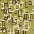 thumbnail image 1 of Ahgly Company Machine Washable Indoor Square Transitional Chrome Gold Yellow Area Rugs, 4' Square, 1 of 7