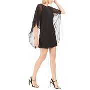 Connected Women's Petite Overlay Dress Black Size 4P