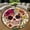 Dia De Los Muertos, variant on Circle Area Rug, Flamingo1 Washable Non-Slip Floor Carpet, Soft Rug for Living Room Bedroom Decor 24 Inch