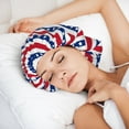thumbnail image 6 of Rateoe Stars And Stripes Pattern Silk Satin Hair Bonnet for Sleeping, Adjustable Sleep Cap Turban for Women , Curly Straight Hair Long Large Braid, 6 of 6