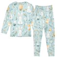 thumbnail image 2 of FORMRS Toddler Unisex Long Sleeve Top and Pants Pajama Set 2-Piece Sleepwear, Sizes 18M-8Y, Floral Easter, 2 of 6