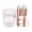 Rose Gold, variant on Disposable Party Tableware Set Includes Plastic Plates Cups Forks Knives Spoons for 10 Guests Events Birthdays Silver