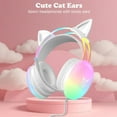 thumbnail image 6 of ONIKUMA Cat Ear Gaming Headset with Mic RGB Rainbow Lighting Surround Sound 3.5mm Wired over Ear Lightweight Adjustable Headband for PC Switch Laptop, 6 of 9