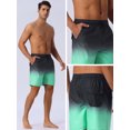 thumbnail image 5 of DARING DIVA Men's Drawstring Elastic Waist Lining Swimming Trunks 32 Light Green, 5 of 6