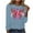 Blue, variant on qelini Breast Cancer Awareness Shirt Casual Pullover Blouse Wowen's Graphic Tees Long Sleeve Shirts Fall Winter Crewneck Comfy Shirts Army Green S