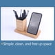 thumbnail image 4 of Portalápices De Escritorio Portalápices De Madera De Arce Con Carga Inalámbrica, Organizador De Escritorio Moderno Para Teléfonos, Bolígrafos, Llaves Y Accesorios, 18x5x8.5cm (1 Unidad) Rkxzt, 4 of 9