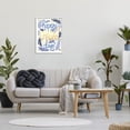 thumbnail image 2 of Happy Challah Days Hanukkah Stars Holiday Graphic Art White Framed Art Print Wall Art, 2 of 7