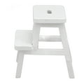 thumbnail image 4 of Taburete para casa de muñecas, 4 patas vívidas, 2 escalones, forma rectangular ligera, muebles para casa de muñecas, color blanco, 1/12, 4 of 9